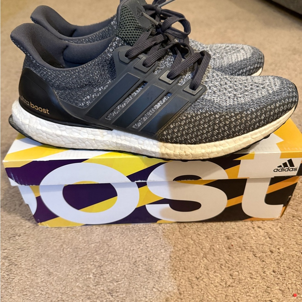 Adidas Ultra Boost Blue and Gray Sneakers
